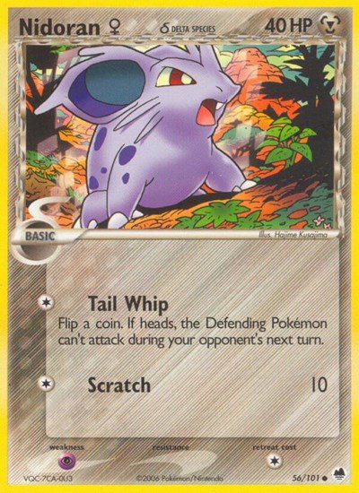 Nidoran F (Delta Species) 56/101 — EX Dragon Frontiers