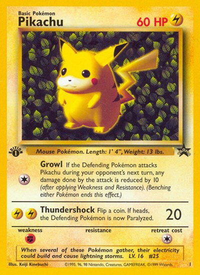 Pikachu (Misprint) 01/53 — WoTC Promo