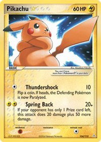 Pikachu Gold Star 104 — EX Holon Phantoms
