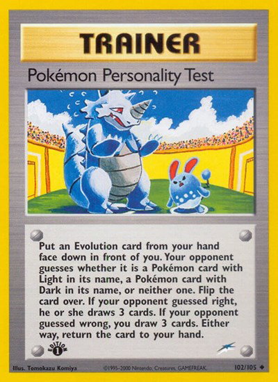 Pokemon Personality Test 102 — Neo Destiny