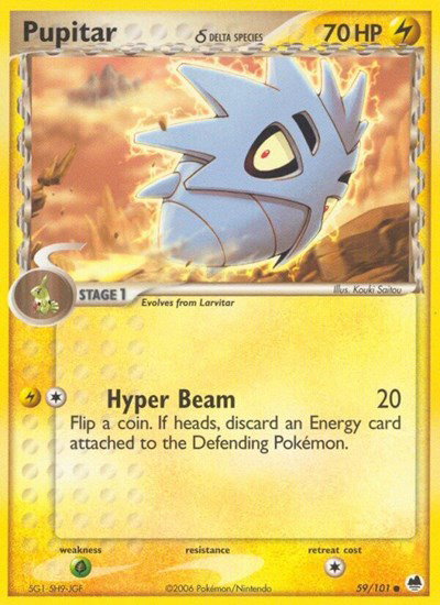 Pupitar (Delta Species) 59/101 — EX Dragon Frontiers