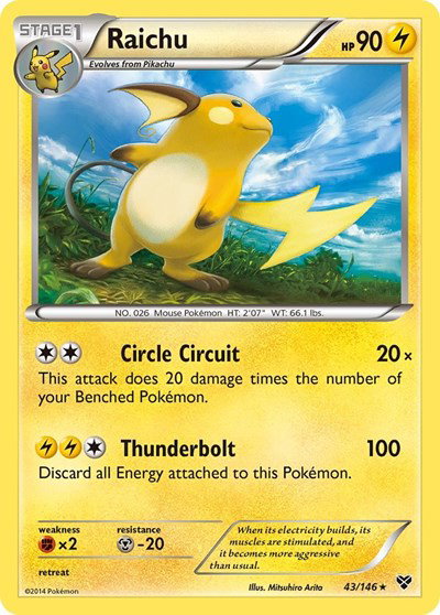 Raichu 43 — XY Base Set