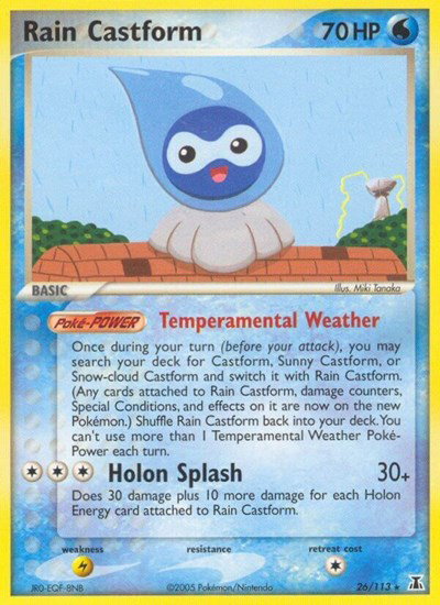 Rain Castform 26 — EX Delta Species