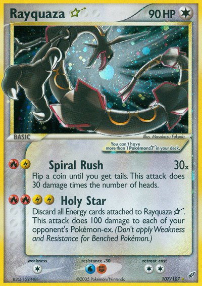 Rayquaza Gold Star 107 — EX Deoxys
