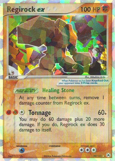 Regirock ex 98 — EX Hidden Legends