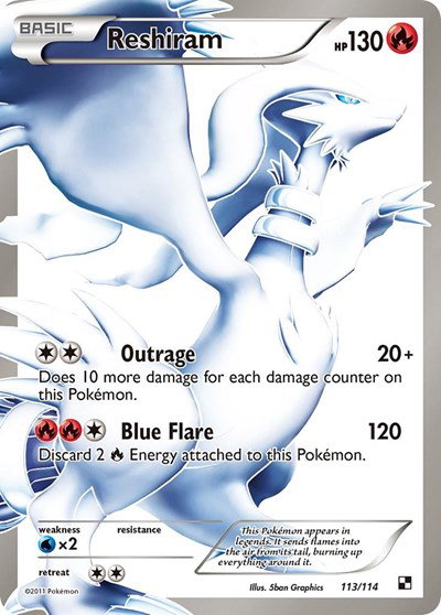 Reshiram (Full Art) 113 — Black and White
