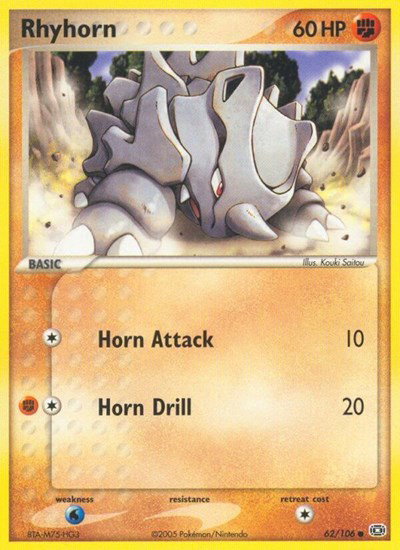Rhyhorn 62 — EX Emerald