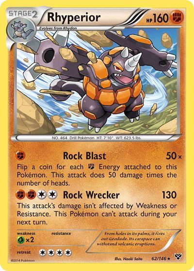 Rhyperior 62 — XY Base Set