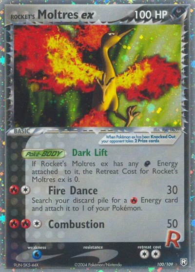 Rocket's Moltres ex 100 — EX Team Rocket Returns