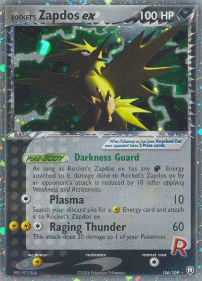 Rocket's Zapdos ex 106 — EX Team Rocket Returns
