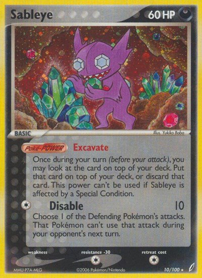 Sableye 10 — EX Crystal Guardians