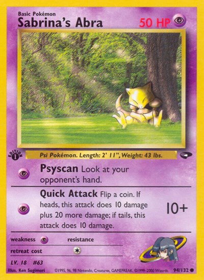 Sabrina's Abra (94) 94 — Gym Challenge