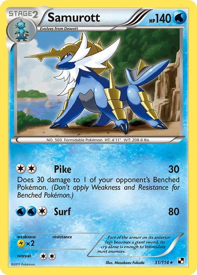 Samurott (31) 31 — Black and White