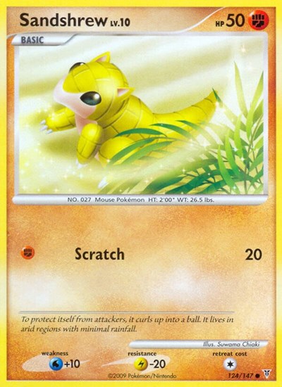sandshrew pokemon card price (79/102) [HeartGold SoulSilver]  Plug Colorless Artist Sandshrew In Pokmon Individual Trading