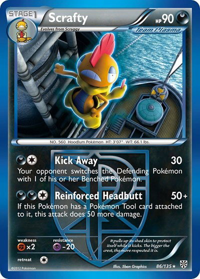 Scrafty (Team Plasma) 86 — Plasma Storm