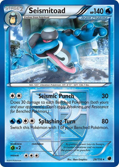 Seismitoad (Team Plasma) 26 — Plasma Freeze