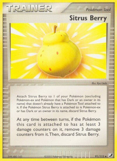 Sitrus Berry 91/115 — EX Unseen Forces