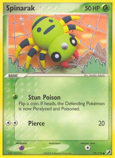 Spinarak 75/115 — EX Unseen Forces