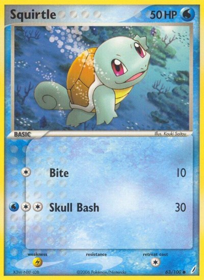 Squirtle (63) 63 — EX Crystal Guardians