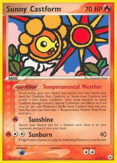 Sunny Castform 26 — EX Hidden Legends