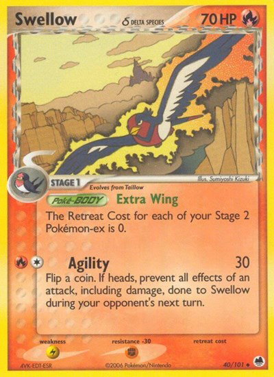 Swellow (Delta Species) 40/101 — EX Dragon Frontiers