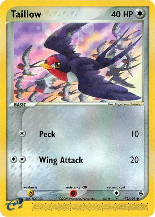 Taillow 72 — EX Ruby & Sapphire