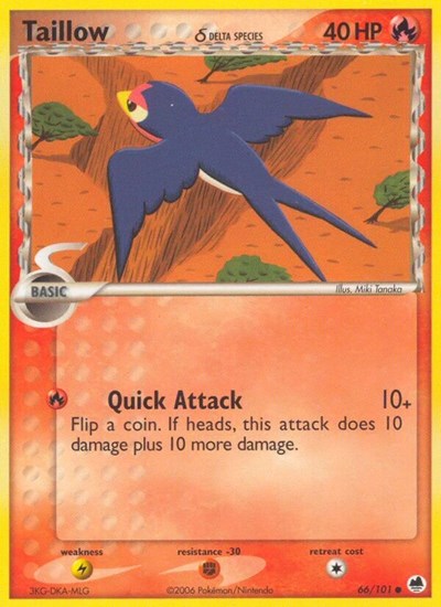 Taillow (Delta Species) 66/101 — EX Dragon Frontiers