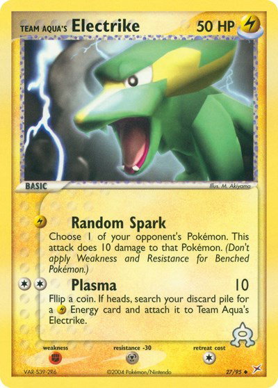 Team Aqua's Electrike (27) 27 — EX Team Magma vs Team Aqua