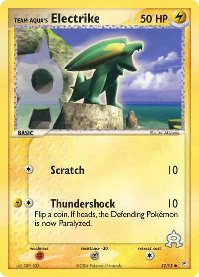 Team Aqua's Electrike (52) 52 — EX Team Magma vs Team Aqua