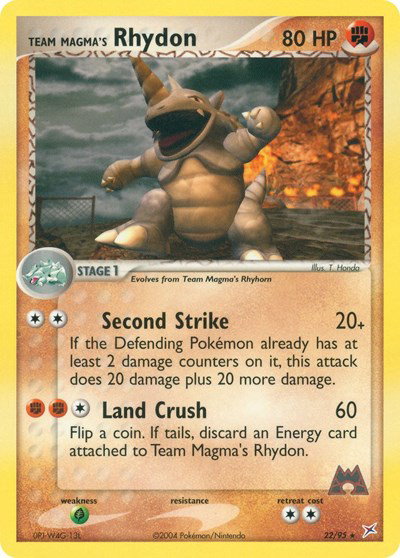 Team Magma's Rhydon (22) 22 — EX Team Magma vs Team Aqua