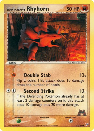 Team Magma's Rhyhorn (67) 67 — EX Team Magma vs Team Aqua