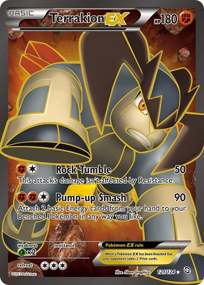 Terrakion EX (121 Full Art) 121 — Dragons Exalted