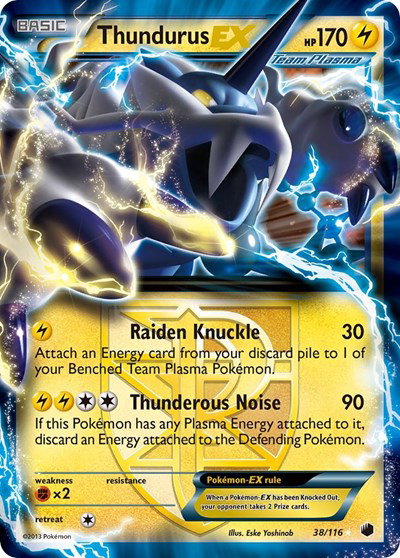 Thundurus EX (Team Plasma) 38 — Plasma Freeze