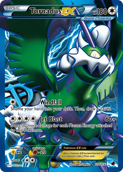 Tornadus EX (Team Plasma) (114 Full Art) 114 — Plasma Freeze