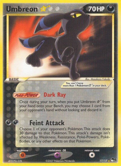 Umbreon Gold Star 17 — POP Series 5