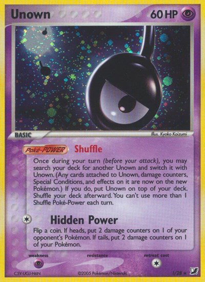 Unown (!) !/28 — EX Unseen Forces
