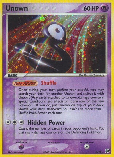 Unown (B) B/28 — EX Unseen Forces