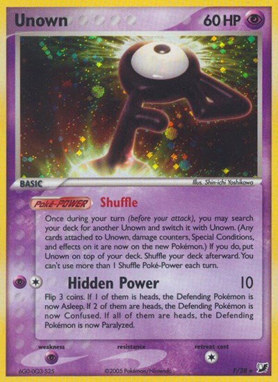 Unown (F) F/28 — EX Unseen Forces