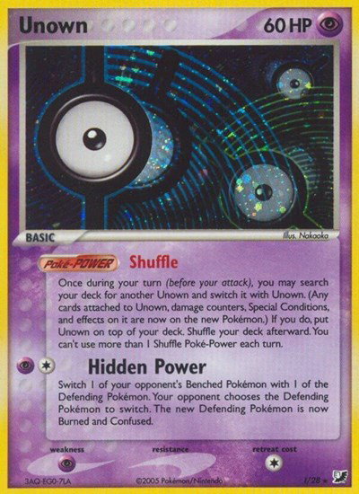 Unown (I) I/28 — EX Unseen Forces