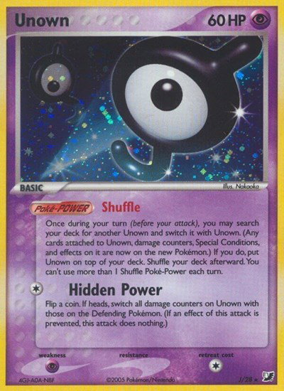 Unown (J) J/28 — EX Unseen Forces