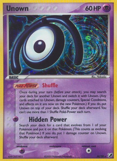 Unown (M) M/28 — EX Unseen Forces