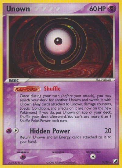 Unown (O) O/28 — EX Unseen Forces