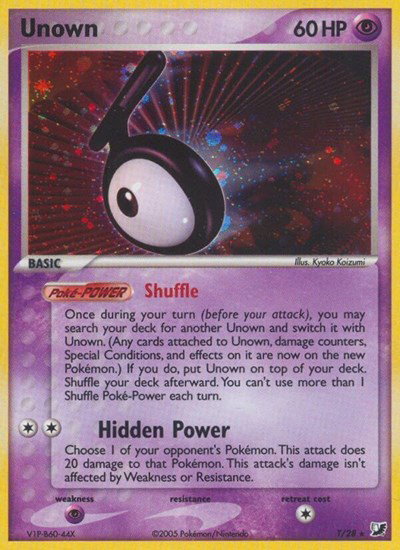 Unown (T) T/28 — EX Unseen Forces