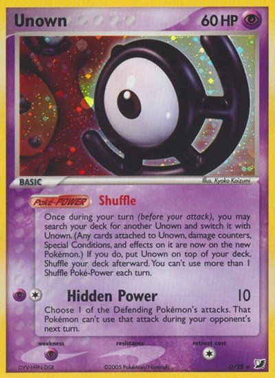 Unown (U) U/28 — EX Unseen Forces