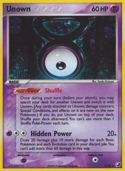 Unown (V) V/28 — EX Unseen Forces