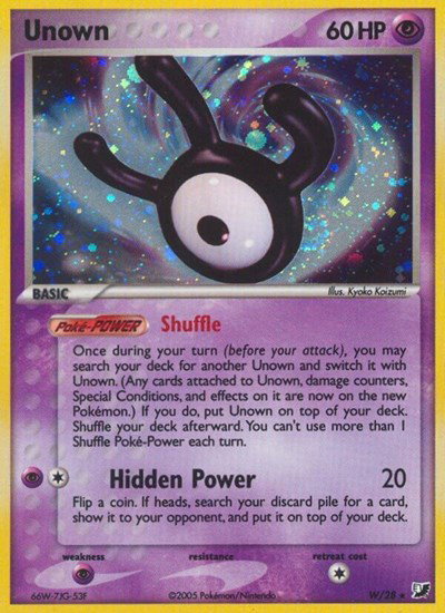 Unown (W) W/28 — EX Unseen Forces
