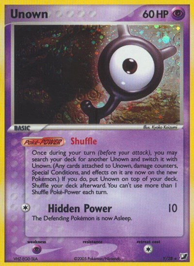 Unown (Y) Y/28 — EX Unseen Forces