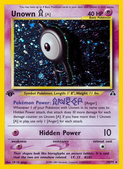 Unown [A] 14 — Neo Discovery