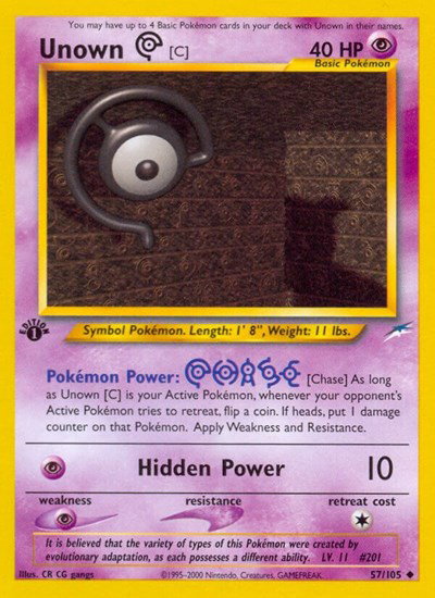 Unown [C] 57 — Neo Destiny