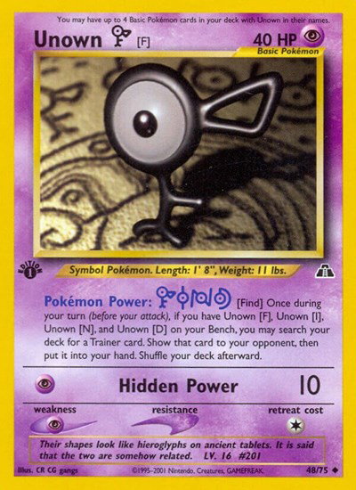Unown [F] 48 — Neo Discovery